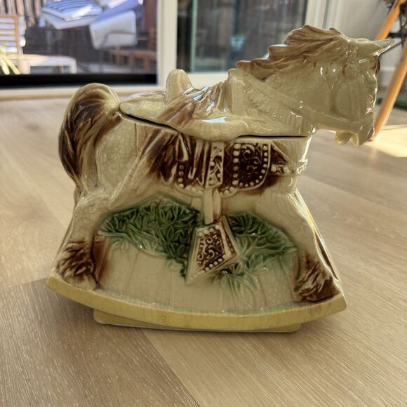 VTG 1950s Authentic McCoy Rocking Hobby Horse Cookie Jar MCM Mid-Century Collect - Picture 3 of 16